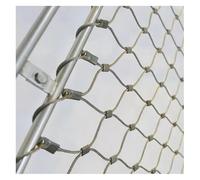 Stainless Steel Rope Net 7cm/1.5mm Flexible Garden Boundary Stair Railing Safety Net Fall Protection Mesh (1x14m) - Durable & Weather-Resistant