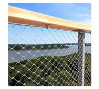 Stainless Steel Rope Net 8cm/1.5mm Flexible Safety Mesh Customizable for Soccer Fields Zoo Balconies 0.6x30m Outdoor Barrier Netting