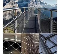 Stainless Steel Rope Net, Anti-theft And Fall Protection Net, Flexible Impact Resistant Boundary Protection Net(2.5mm,5cm)