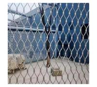 Stainless Steel Rope Net High Light Transmission & Sturdy for Garden Home Balcony Stairs 10cm Mesh 2mm Wire 3x7m (9.84x22.96ft)