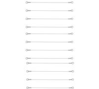 Stainless Steel Rope Pins, Cabinet Door Restraint Cable, Door Restrictor, Prevent Cabinet Doors from Opening Too Wide and Bumping Neighboring Items, Pack of 12