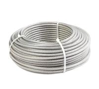 Stainless Steel Rope Wire Cable Plastic Coated Diameter 1-5Mm Steel Wire Rope Length 90M for Outdoor, Yard, Garden or Crafts/Diameter 4Mm(Diameter 1Mm)