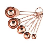 Stainless Steel Rose Gold Measuring Spoons Cups Set Engraved Scale Tablespoon