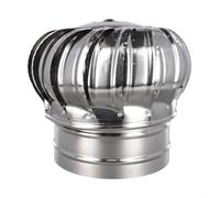 Stainless Steel Rotating Chimney Cowl Cap, Anti-Downdraught Vent Top Cover for Flue Pipe, Chimney Pot Guard with Fixed Feet, Compatible with Most Standard Chimney Pots(Ø200 MM)