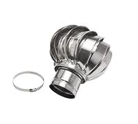 Stainless Steel Rotating Chimney Cowl Cap, Vent, Rotating Chimney Cowl Cap Spinner Anti-Downdraught Fits Most Standard Chimney Pots Chimney Pot Cap,304 stainless steel,150mm