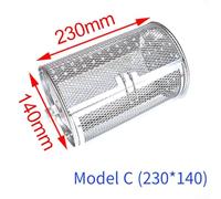 Stainless Steel Rotating Drum Roasting Cage for Coffee Beans, Fries and Fried Chicken, Even Grilling Grill Basket Compatible with Kitchen and Out(C)