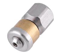 Stainless Steel Rotating Sewer Drain Cleaner Nozzle for Pressure Washer and Jetter Systems with 1/4" BSP Female Thread Heavy Duty Pipe Cleaning Tool