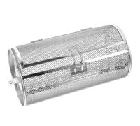 Stainless Steel Rotisserie Grill Basket Rolling Cage Silver