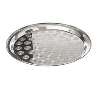 Stainless Steel Round 30cm Serving Food Dish Thali Indian Balti Dinner Plate Party Restaurant Bar Waiters Cocktail Drink Mess Tray