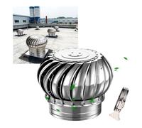 Stainless Steel Round Attic Vent Cap 3" to 39" NonPowered Rotating Ventilator Roof Vent for Farmhouse & Home Air Circulation Solution