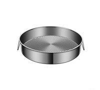 Stainless Steel Round Baking Pan 24-32cm Cake Tin Steaming Tray Versatile for Quiches Deep Dish Pizzas Freezer Oven Steam Table Dishwasher Safe Catering Baking Cookware(26CM)