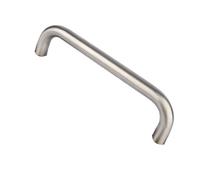 Stainless Steel Round Bar Pull Handle with Brass Insert for Glass Wooden and Entrance Doors (450mm x 19mm)