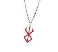 Stainless Steel Round Berserk Necklace for Women and Men - Guts King Cosplay Merchandise, Griffith Merch, Berserk Jewelry Accessories, Stainless Steel, No Gemstone