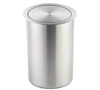 Stainless Steel Round Concealed Trash Can Lid, Ele Kitchen Garba Bin Cover, Versatile Under-Counter Waste Disposal, and Slish Design for Modern Kitchens