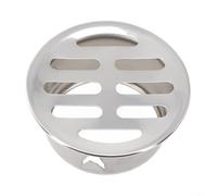 Stainless Steel Round Floor Drain Cover Suitable for Balcony and Garden Drainage Pipes Featuring Hollow Structure for Large Displacement Flow (Ø50mm)