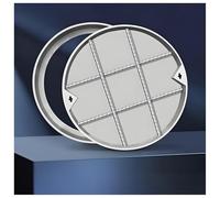 Stainless Steel Round Manhole Cover and Frame, Septic Tank Lid Replacement，Stainless Steel Round Manhole Cover and Frame，for Garden/Patio/Pavement/Driveway(30cm/11.8in)