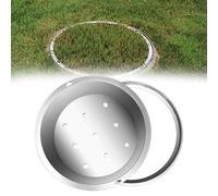 Stainless Steel Round Manhole Cover for Landscaping & Planters Rust-Resistant Hidden Drain Lid 13" Diameter Round Drain Cover for Grass & Gardens