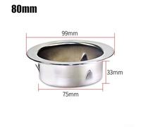 Stainless Steel Round Pipe Flange Cover for Wall or Ceiling Duct Ventilation Hose Connection, 70/80/100mm Tube Connector Rosette Plate(80MM)