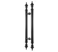 Stainless Steel Round Pole Bar Handles, Commercial Large Door Handle, Double-Sided Pull Handle for Commercial Entryways, Offices, and Residences