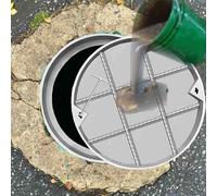 Stainless Steel Round Recessed Inspection Chamber Cover 92CM Diameter 50MM Elevated Sizes 200-800MM Invisible Sewer Manhole Cover for Efficient Drainage Solutions