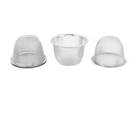 Stainless Steel Round Spice Tea Leaf Mesh Teapot Filter Strainer 75 mm Diameter 45 mm Depth 4 Pieces