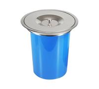 Stainless Steel Round Trash Can with Lid, Built-in Garba Bin, Brushed h, Slish Waste Container for Home & Kitchen, & Easy to Clean