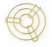 Stainless Steel Round Trivet (20cm) - Heat-Resistant Pot Holder & Pan Stand, Countertop Protector, Metal Trivet for Hot Pots & Cookware - Corrosion-Resistant - Gold or Silver (4, Gold)