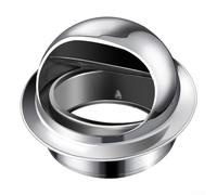 Stainless Steel Round Ventilation Grille With Check Valve Pest Proof Exhaust Cover For Wall Airflow (100mm)