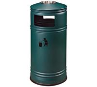 Stainless Steel Round Vertical Trash Can for Outdoor, Multi-Purpose Bin for Fruit or Cigarette Ash, Durable Storage for Shopping Malls