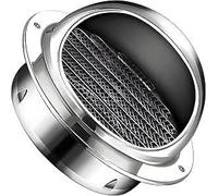 Stainless Steel Round Wall Air Outlet 50mm-300mm Chimney Hood Grille | Exterior, Ventilation, Stable Durable For Blowing Extractor(ID 120mm)
