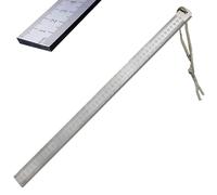 Stainless Steel Ruler, 20 Inch & 50 cm Dual Scale Metal Ruler, Durable Metric and Imperial, Precision Straight Edge Measuring Tool for Drawing, Engineering, Sewing, School, Office, Car