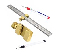 Stainless Steel Ruler - 30CM Double Sided Steel Scale Edge Measuring Tool for Carpenter, Engineer, Craftman, Roofer