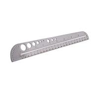 Stainless Steel Ruler Multifunctional Special Shaped Large Office Ruler with Scale Sewing Leather Measuring Tool Durable Metal Craft Ruler for Schools Offices Architects Engineers