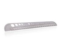 Stainless Steel Ruler, Special Shaped Metal Ruler Multifunctional Special Shaped Large Office tools with Scale Sewing Leather Measuring Tool for Drawing, Crafting
