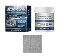 Stainless Steel Rust Remover, 100g All Purpose Metal Restorer Paste, Scratch Remover Kit for Household Appliances, Professional Polishing Compound for Fridge Stove Faucet, Deep Cleaning Restorer