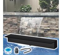Stainless Steel Rust-Resistant Fountain Spillway - 51" Black Hose Connector for Backyard Hotel Commercial Use Shopping Malls Stats - Water Feature Solut
