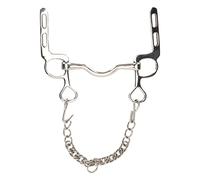 Stainless Steel Rustproof Full Cheek Horse Bit with Chain, Easy Control for Gaited Horses Equestrian Tack & Roping
