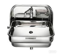 Stainless Steel RV Sink with Foldable Fau & Splash Guard Wall Mounted Hand Wash Basin for Cara Tiny Houses & le Homes Easy Installat Space Saving Design
