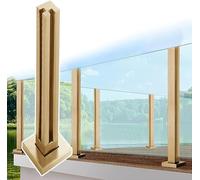 Stainless Steel s Railing Post 33.5" Indoor/Outdoor Corner Post for Terrace Protect & Dividerfor Safe & Modern Aesthetics