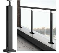 Stainless Steel s Railing Post 65-105cm - Outdoor Balcony & Stair Railing System Black End Post s Balustrade Support Modern Design