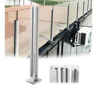 Stainless Steel s Railing Post System for 10-12mm s, 80-105cm Adjustable Balustrade, Corner & End il Balusters, Stylish Silver h