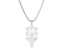 Stainless Steel Sacred Geometry Kabbalah Pendant Yoga Meditation Necklace Men Women Supernatural Jewelry