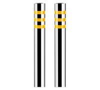 Stainless Steel Safety Bollard Posts, Driveway Security Barriers for Traffic Warning and Parking Protection