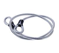 Stainless Steel Safety Cable, Double Loop Braided Steel Cable Flexible Lock Cable Lock 3/8 inch U-Lock, Padlock, Transparent Wire Rope with Ring, Electric Door, Bicycle, Glass Door Lock, Door Handle，