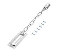 Stainless Steel Safety Guard Door Chain Security Lock Latch With Screws Silver Strong Durable Anti Thief Protection for Home Hotel Wooden Doors 20cm Length 70g Weight