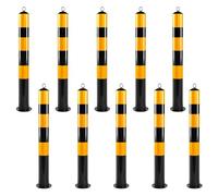Stainless Steel Safety Posts 10 Pcs 40in Visible Traffic Cones & Portable Crowd Control Bers for Enhanced and Event Management