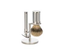 Stainless Steel Safety Shaving Kit Brush Mühle Rocca Pur (x3) Argenté TU