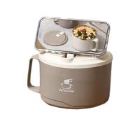 Stainless Steel Salad Bowl - 1100ml Noodle Bowl with Lid, Durable Kitchen Serving Bowls | Dustproof Multi-Purpose Soup Bowll, for Thai Pho Meals and Food Storage