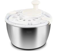 Stainless Steel Salad Spinner, Large Capacity Vegetable and Lettuce Dryer with Crisper Strainer for Kitchen Washing and Drying Leafy Greens