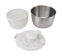 Stainless Steel Salad Spinner, Manual Lettuce Spinner with Large Capacity, Vegetable Dryer and Fruit Washer, Double - Layer Drain Basket for Kitchen Use
